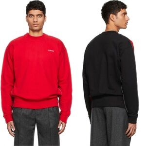 Marni Red & Black Paneled Stitched Trim Sweatshirt‎ RARE